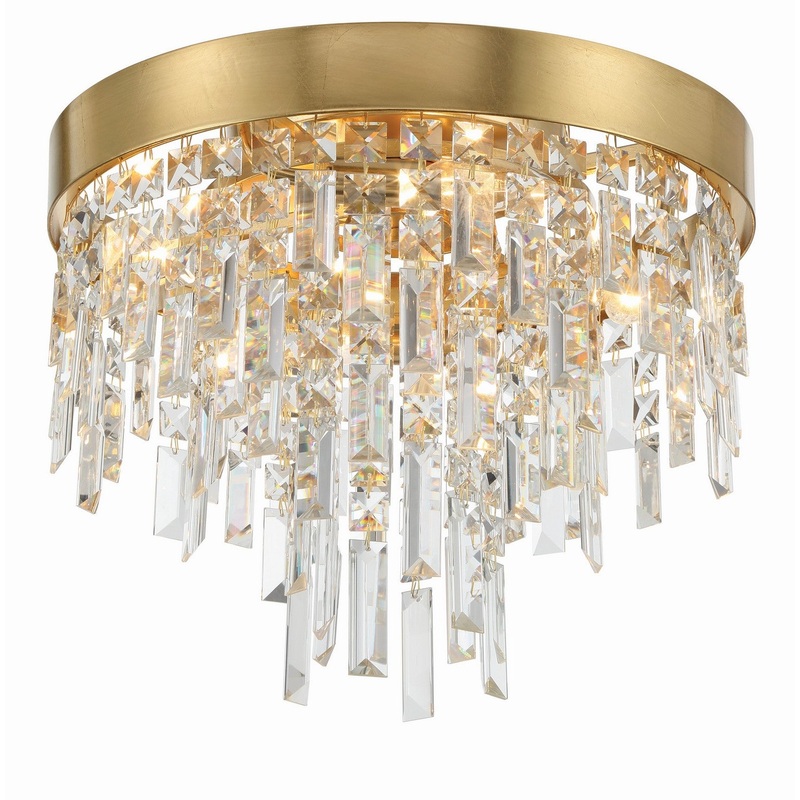 Four Light Flush Mount from the Winfield Collection in Antique Gold Finish by Crystorama