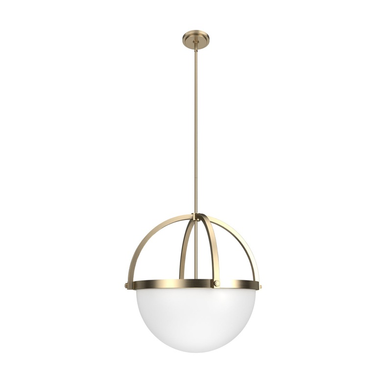 Four Light Pendant from the Wedgefield Collection in Alturas Gold Finish by Hunter