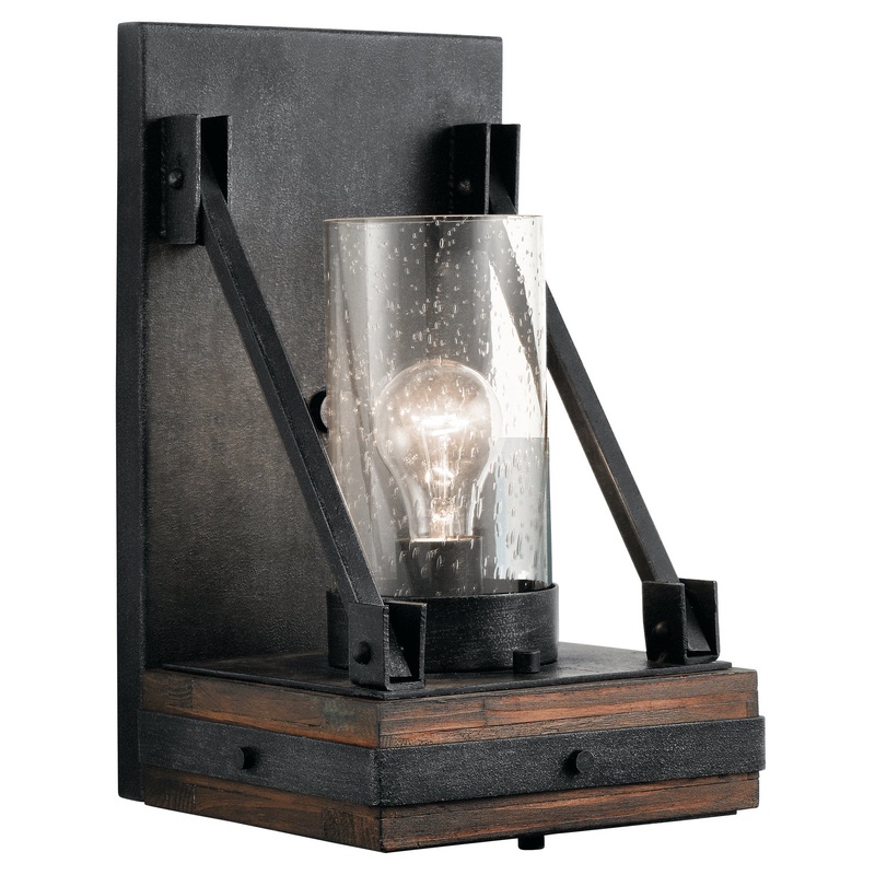 Kichler 43436AUB One Light Wall Sconce, Auburn Stained