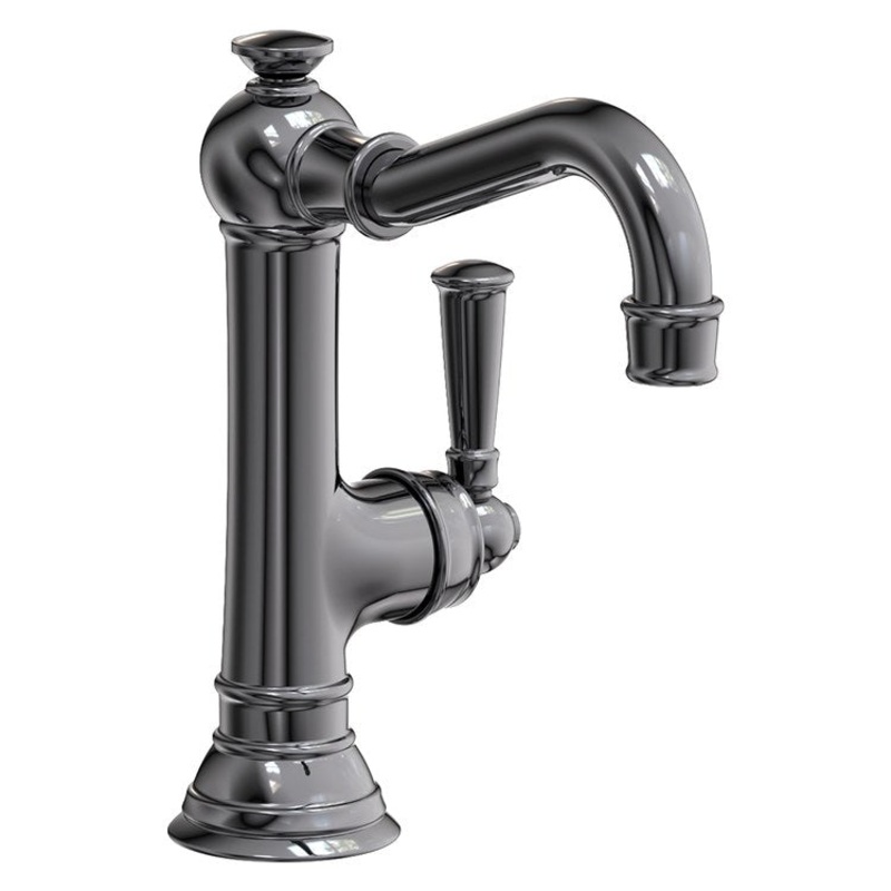 Lavatory Faucet Jacobean 1 Lever ADA Midnight Chrome 1.2 Gallons per Minute Brass Spout Height 5-5/8 Inch