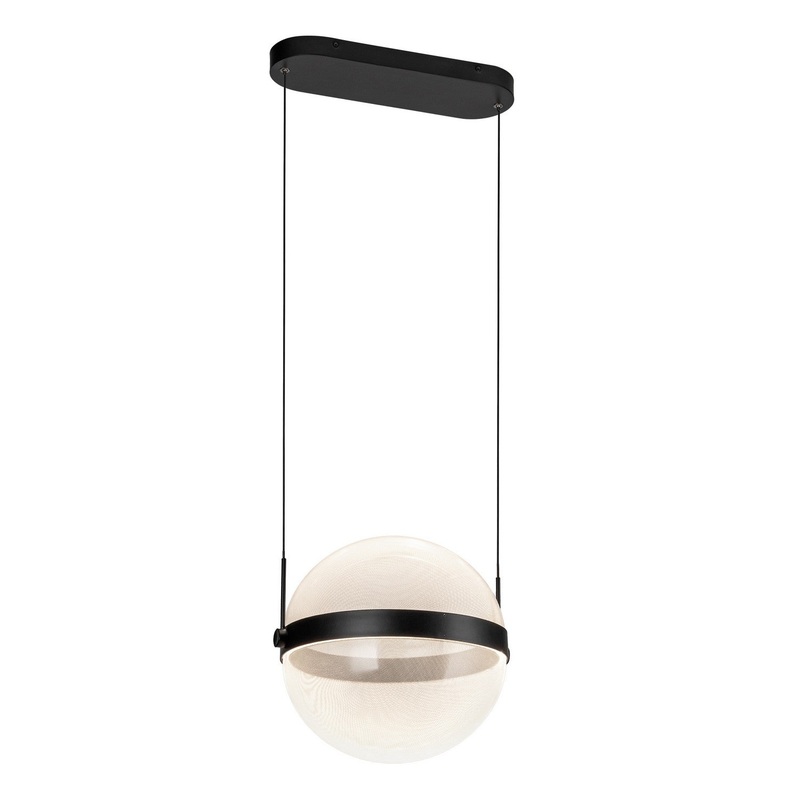 LED Pendant from the Pisces Collection in Black/Light Guide Finish by Kuzco Lighting