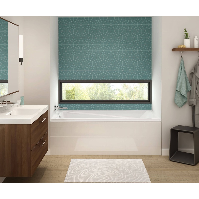 MAAX 106171-000-001-001 Exhibit 6036 IF Acrylic Alcove Left-Hand Drain Bathtub in White