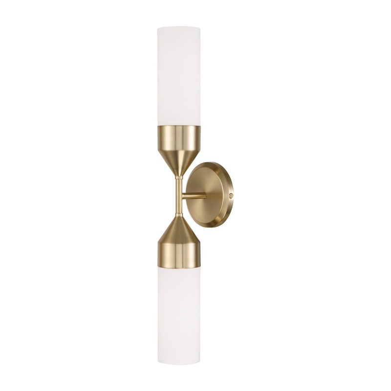 Two Light Wall Sconce from the Devon Collection in Matte Brass Finish by Capital Lighting