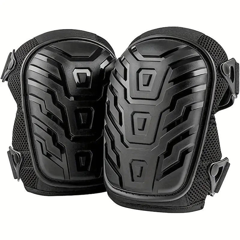 1 Pair Black Professional Hard Shell Knee Pads – Heavy Duty Protection for Work, Construction, Gardening & Outdoor Sports