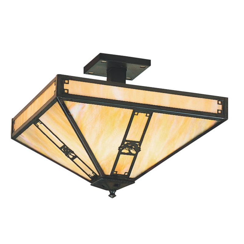 Arroyo PIH-16OGW-BZ Pasadena Four Light Ceiling Mount Bronze