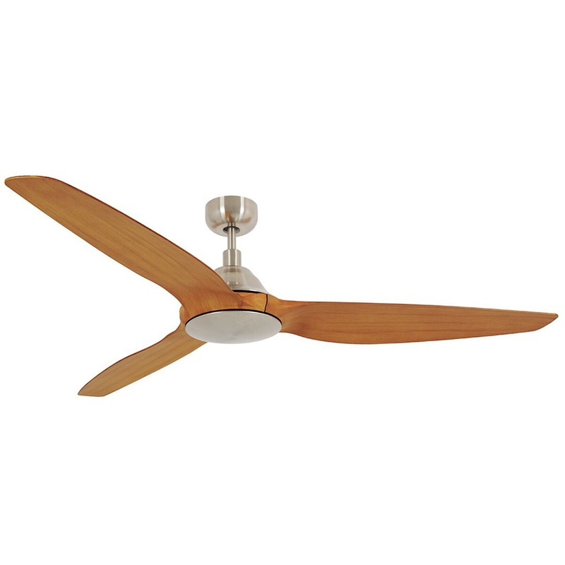 Beacon Lighting 211010010 Type A 60″ Ceiling Fan Brushed Chrome/Teak (Discontinued)