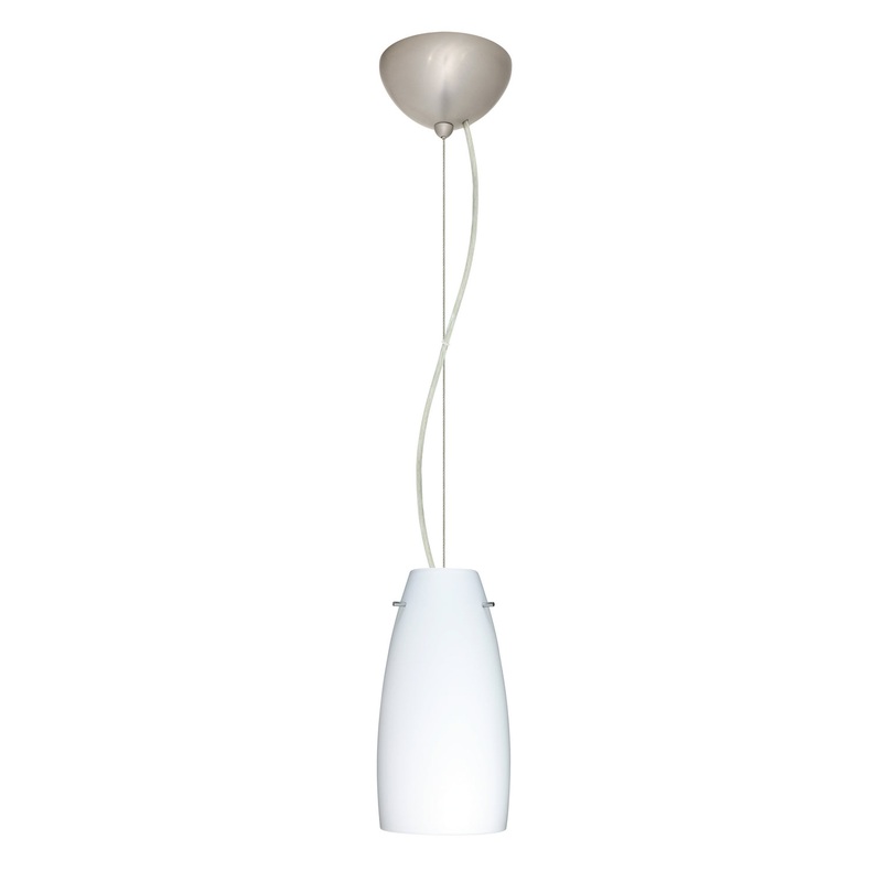 Besa 1KX-151207-LED-SN Tao One Light Pendant Satin Nickel