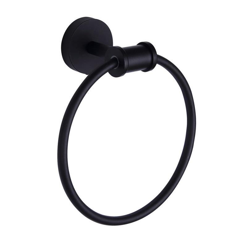 Canarm BA102A07BK Carson Towel Ring Black