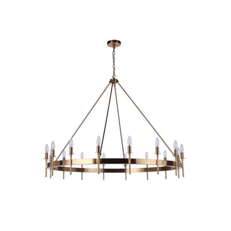 Craftmade 54316-SB Larrson 16 Light Chandelier Satin Brass