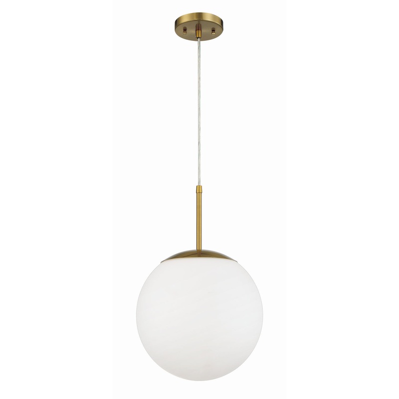 Craftmade 56892-SB-WG Gaze One Light Pendant Satin Brass