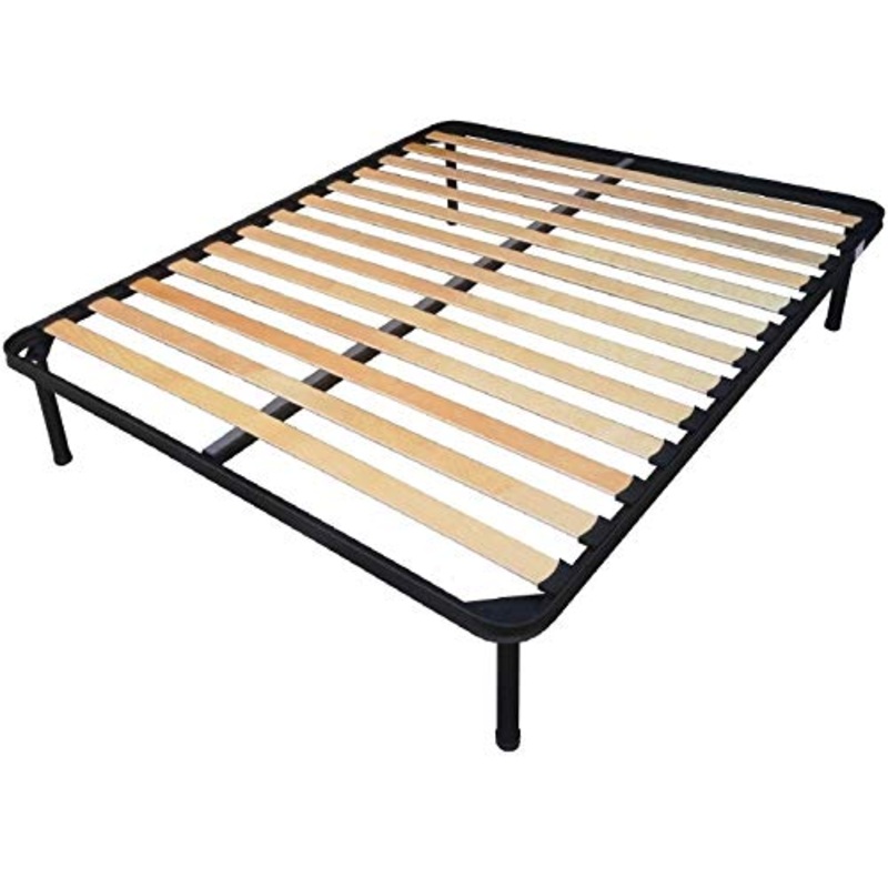 DOLCI SOGNI Rete Matrimoniale 140×190, Doghe Letto Matrimoniale Francese, 4 Piedi Avvitabili, Struttura Letto Matrimoniale 140×190 Interamente in Ferro, 100% Made in Italy