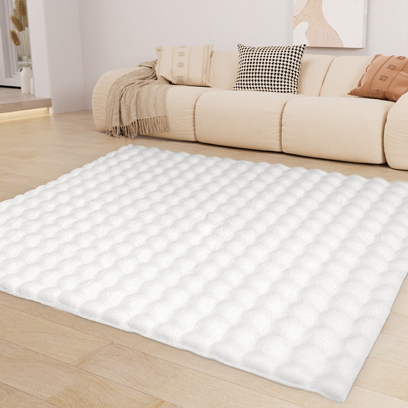 Marlow Area rug large Shaggy Faux Rabbit Fur 120x160CM