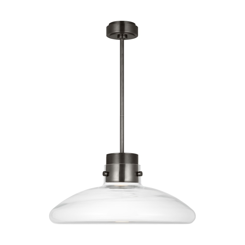 Morgan 22 Pendant Burnished Bronze with Clear Glass