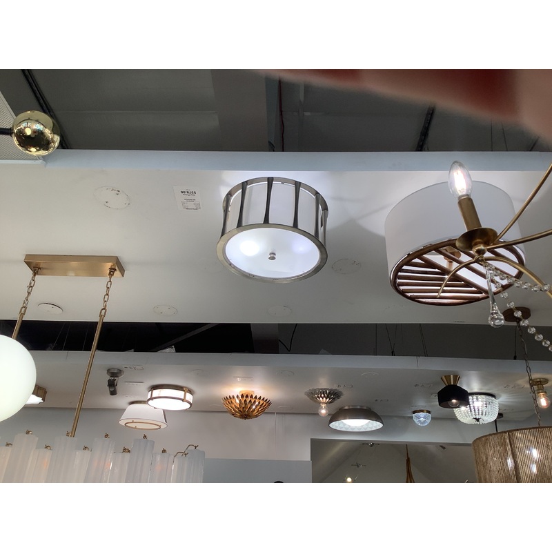 Three Light Semi-Flush Mount from the Bodie Collection in Brushed Nickel Finish by Capital Lighting (Clearance Display, Final Sale)
