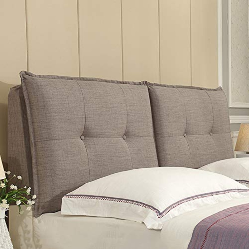 WLH-Cushions Testiera da Letto Testiere Testata Cuscino A Cuneo Cuscini Capezzale Copri Matrimoniale Singolo Schienale Tessuto di Lino