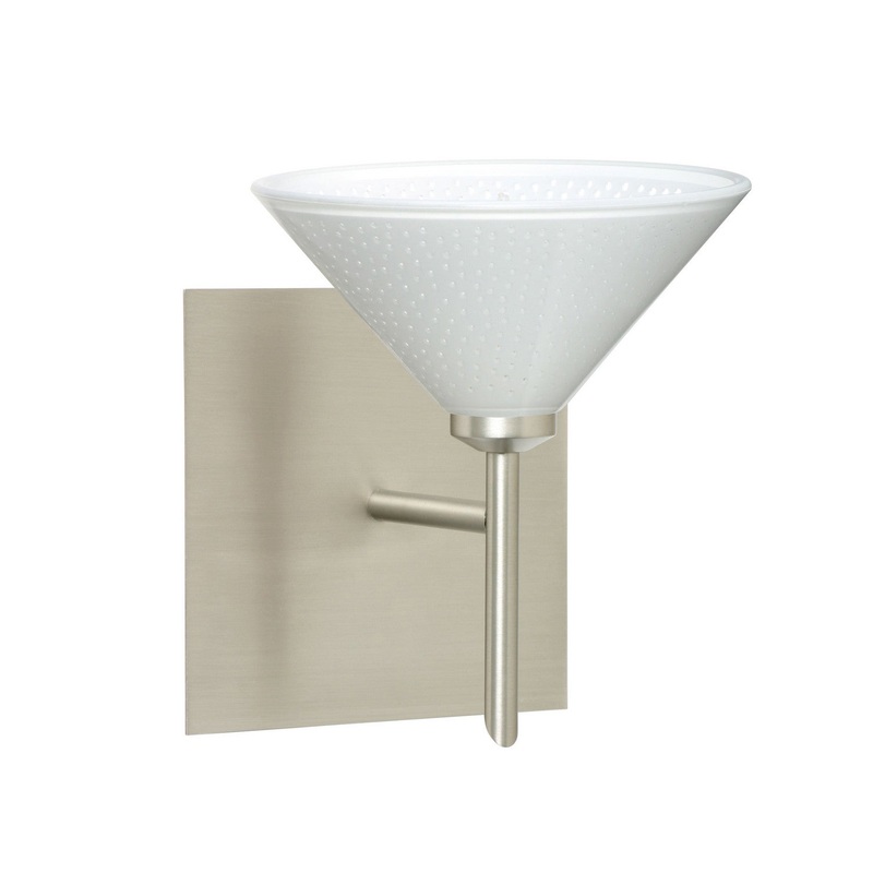 Besa 1SW-282453-SN-SQ Kona One Light Wall Sconce Satin Nickel