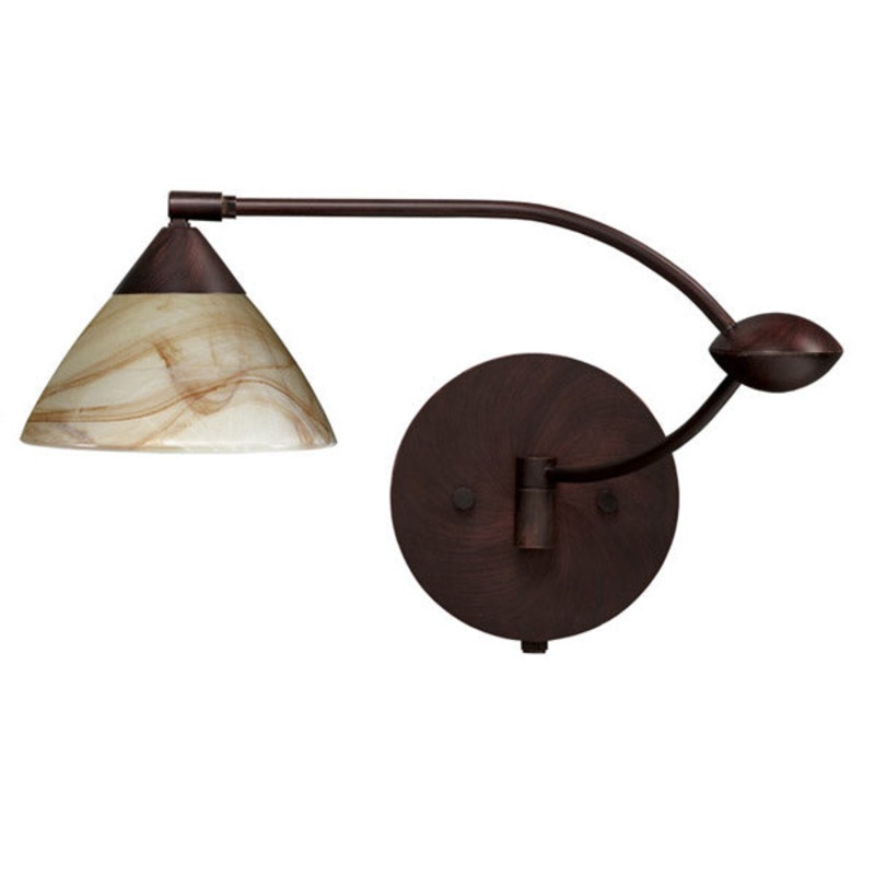 Besa 1WU-174383-BR Domi One Light Swing Arm Wall Sconce Bronze (Discontinued)