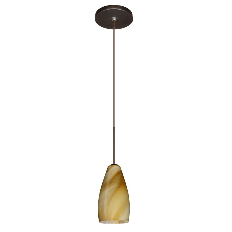 Besa 1XP-7198HN-BR Karli One Light Pendant Bronze (Discontinued)