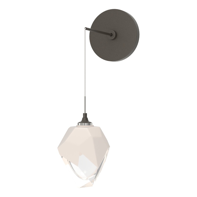 Chrysalis Small Low Voltage Sconce Dark Smoke White Crystal (WP)