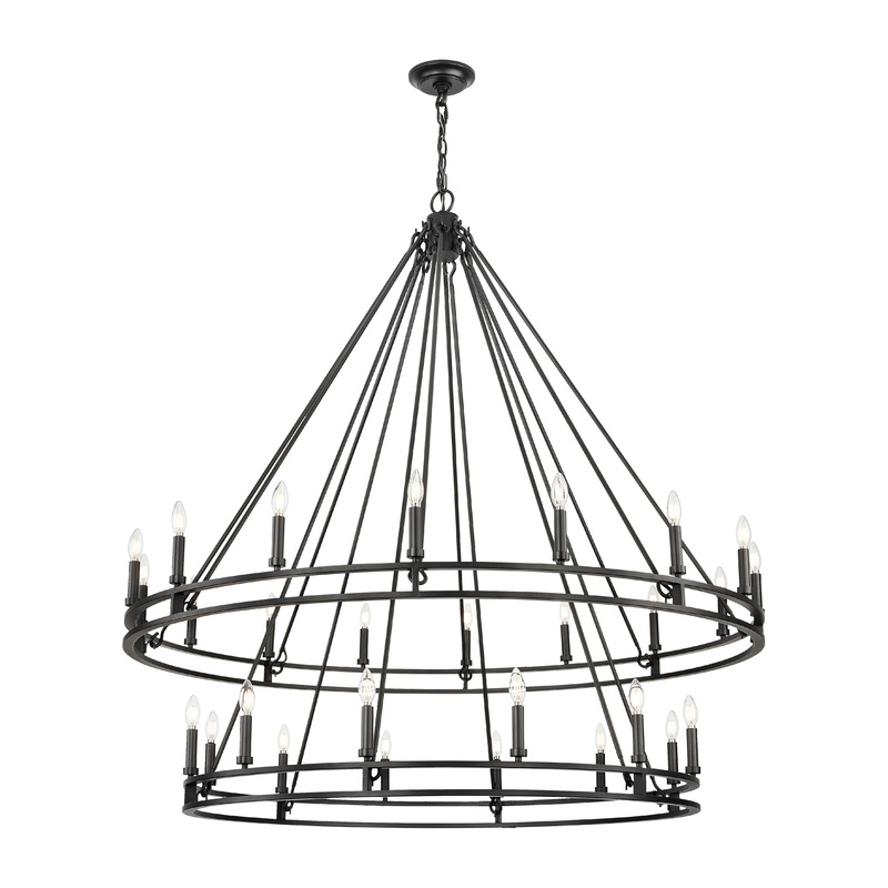 Dennison 28-Light Chandelier Matte Black