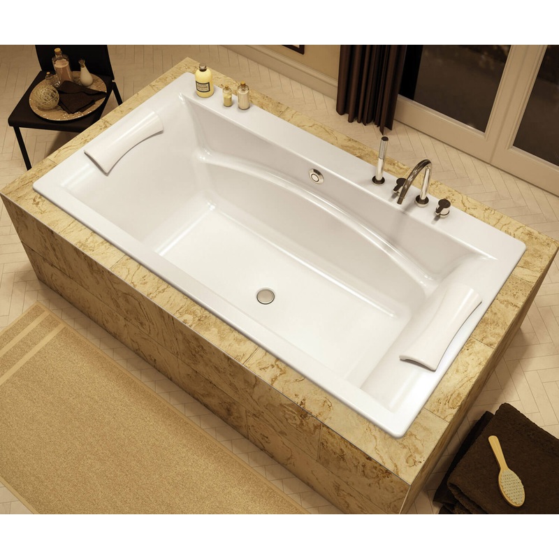 MAAX 105743-000-001-102 Optik C 66 x 36 Acrylic Drop-in Center Drain Bathtub in White