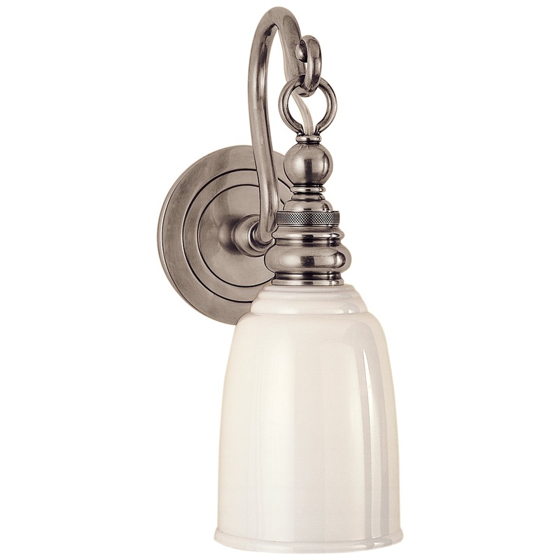 One Light Wall Sconce from the Boston Collection in Antique Nickel Finish by Visual Comfort Signature