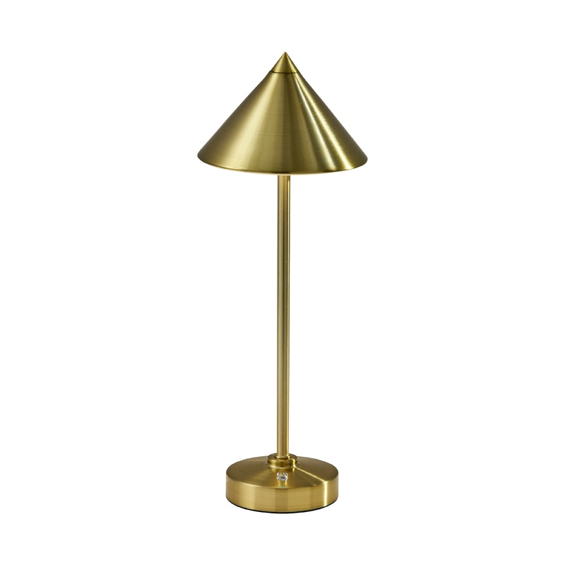 Ritchie LED Cordless Table Lamp Antique Brass