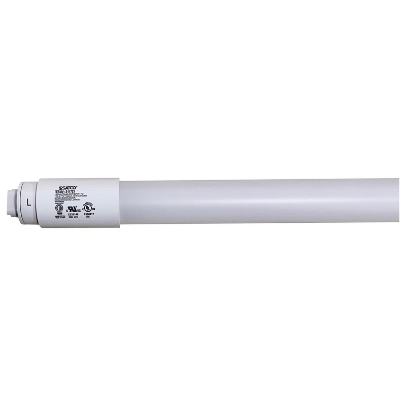 18 Watt T8 LED – Recessed Double Contact HO/VHO Base – CCT Selectable – Type B – Ballast Bypass – PET Shatterproof Coated – White Finish – 48 Inches – 120-277 Volt Light Bulb by Satco