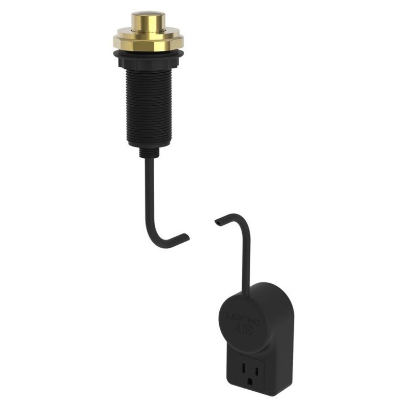Air Activation Switch Duncan Disposer with Power Adapter Polished Gold PVD Brass