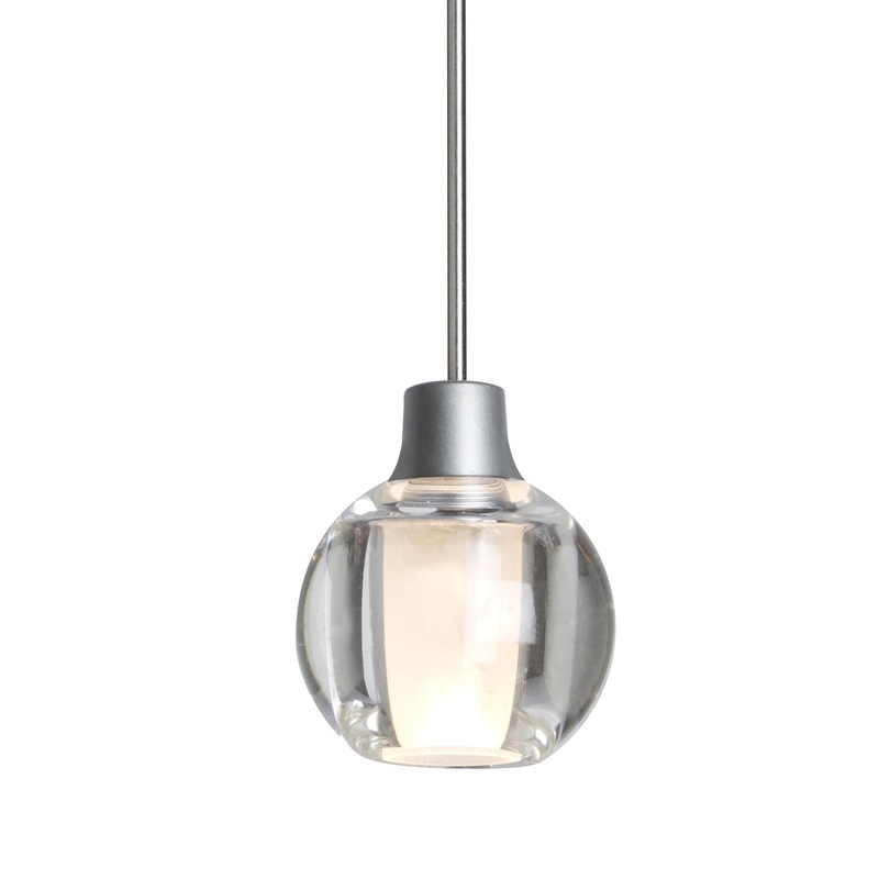 Besa 1XC-BOCA3CL-SN Boca 3 One Light Pendant Satin Nickel
