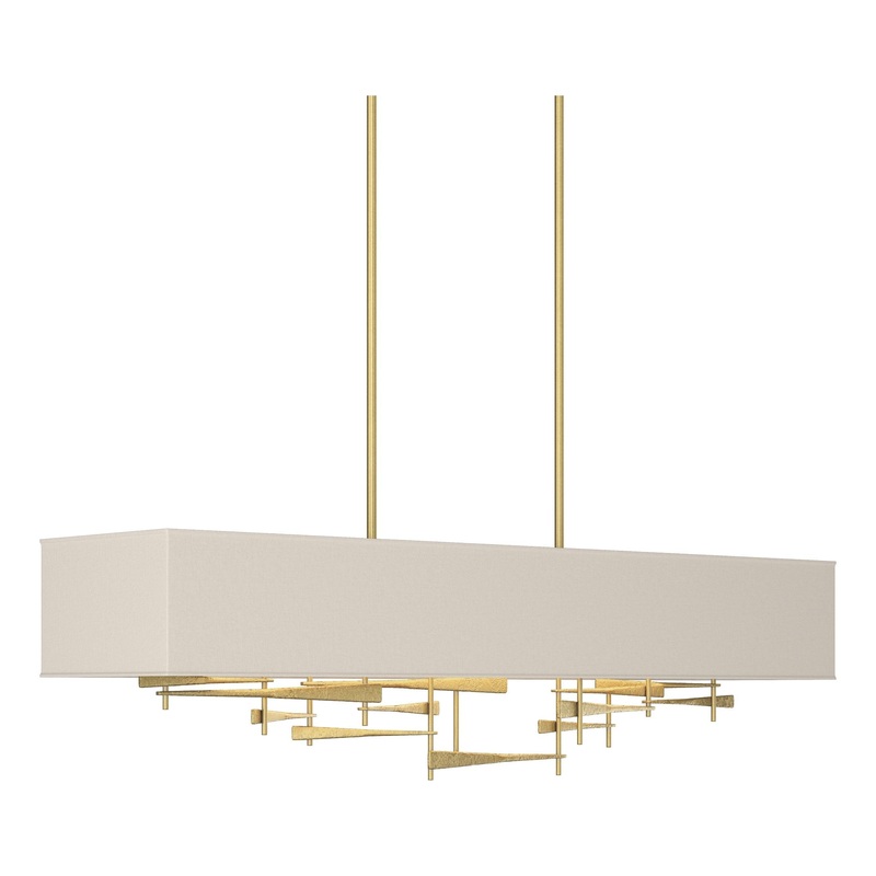 Cavaletti Pendant Modern Brass Flax Shade (SE)
