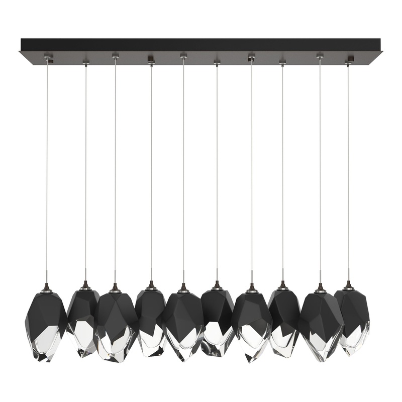 Chrysalis 10-Light Large Crystal Pendant Oil Rubbed Bronze Black Crystal (BP)