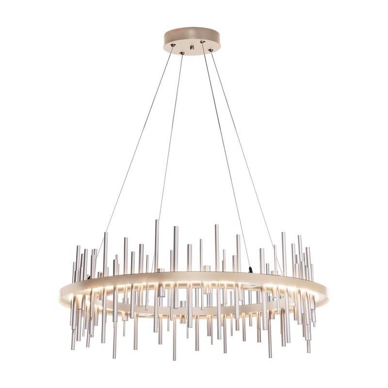 Cityscape Circular LED Pendant Soft Gold Sterling