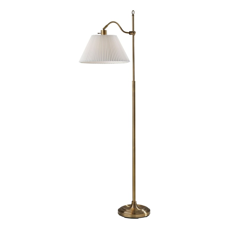 Derby Floor Lamp Antique Brass