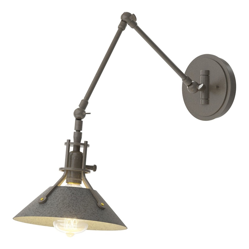 Henry Sconce Dark Smoke Natural Iron