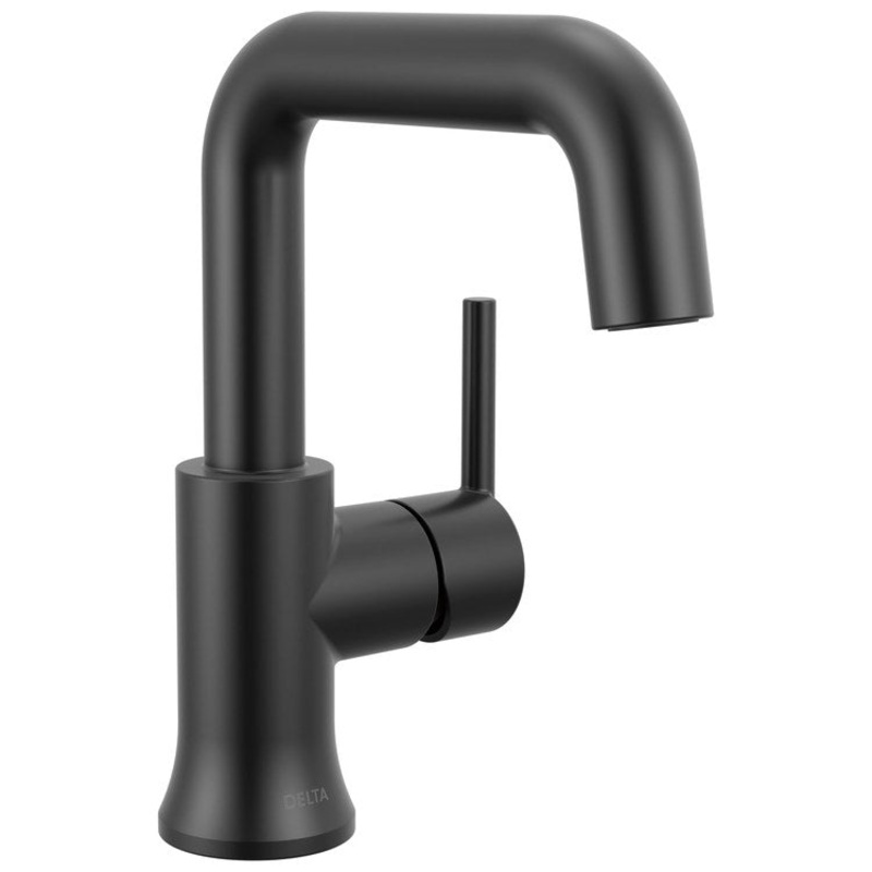 Lavatory Faucet Trinsic 1 Lever ADA WaterSense/CALGreen Matte Black 1.2 Gallons per Minute Deck Mount Metal Pop-Up Drain 1 Hole