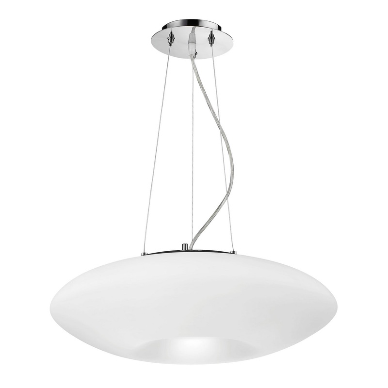 LED Suspension from the Cloud Collection in Polished Chrome Finish by Stone Lighting