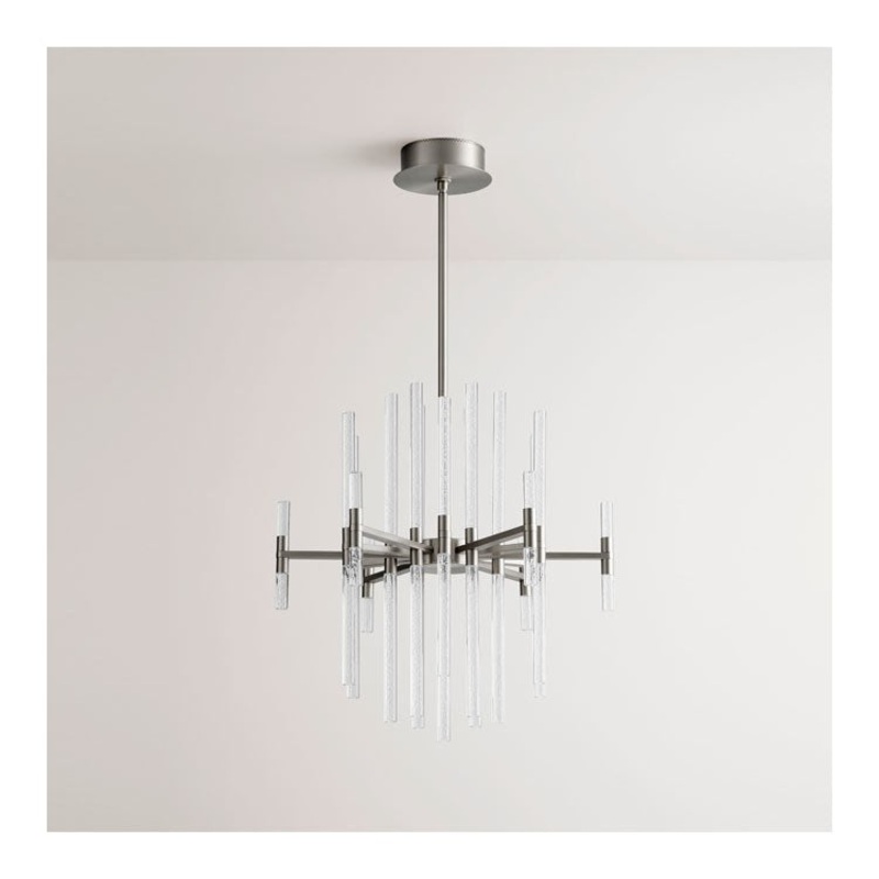 Miro Thirty-Seven-Light LED Chandelier – Satin Nickel