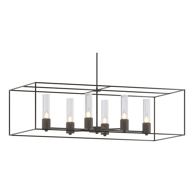 Portico Pendant Natural Iron Oil Rubbed Bronze Seeded Clear Glass (II)