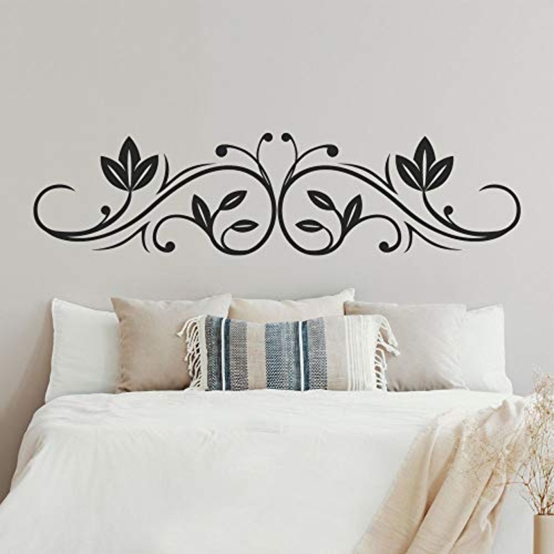 T-MK319 – Adesivi per testiera del letto, 35 x 140 cm, colore: Nero