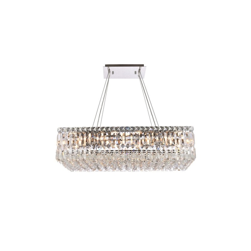 16 Light Chandelier from the Maxime Collection in Chrome Finish by Elegant Lighting