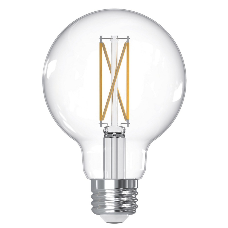 7.60Watt G25 Clear, 800  Lumens, E26 base, 120 Volt Light Bulb by Bulbrite (Pack of 4)