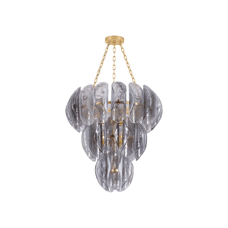 Anatase 10-Light Chandelier Vintage Gold Leaf