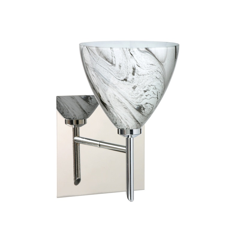 Besa 1SW-1779MG-CR-SQ Mia One Light Wall Sconce Chrome