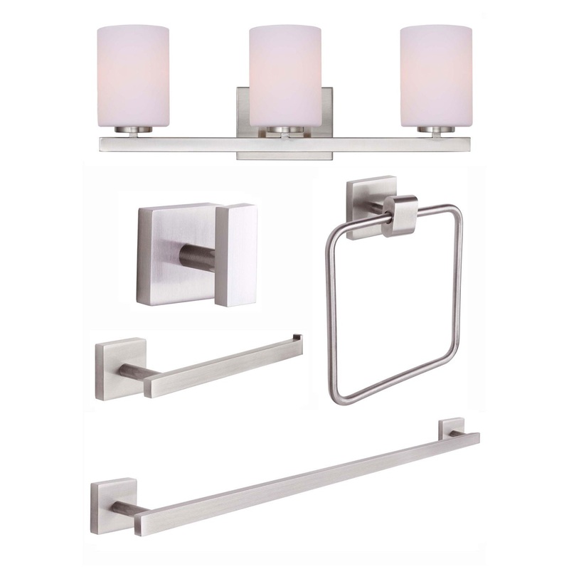 Canarm R5JAE-BN Jae Three Light Bath Vanity Brushed Nickel (Discontinued)