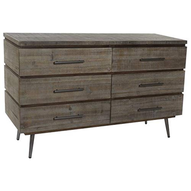 Item Como’ in Legno & Metallo 121X40X75 con 6 CASSETTI