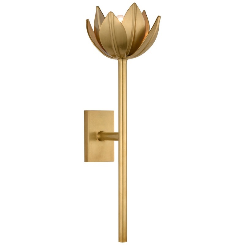 One Light Wall Sconce from the Alberto Collection in Antique-Burnished Brass Finish by Visual Comfort Signature