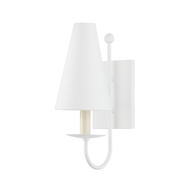 One Light Wall Sconce from the Idris Collection in Gesso White Finish by Troy Lighting