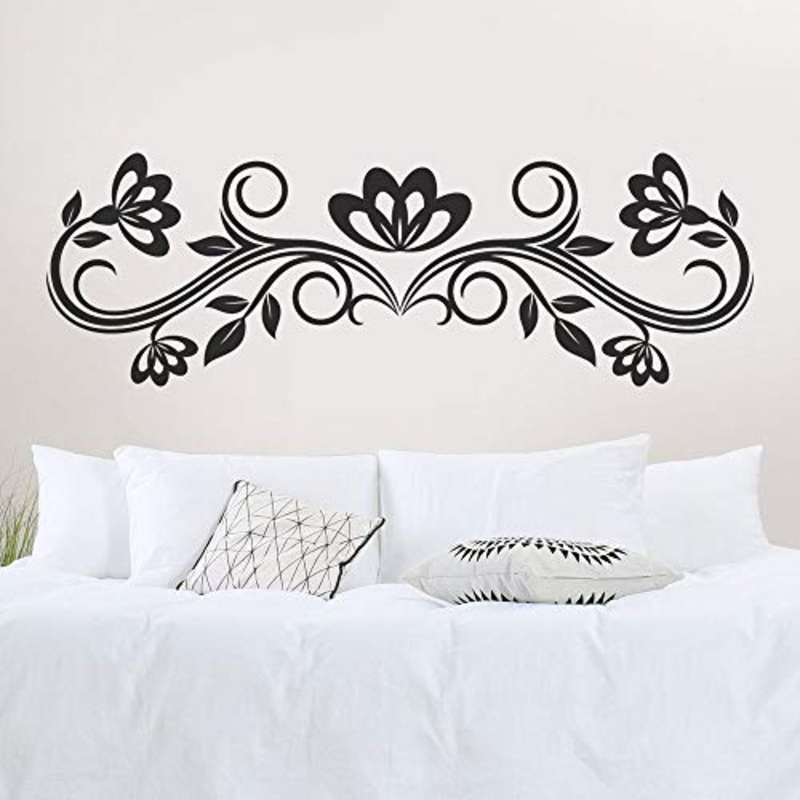 T-MK327 – Adesivi per testiera del letto, 46 x 140 cm, colore: Nero