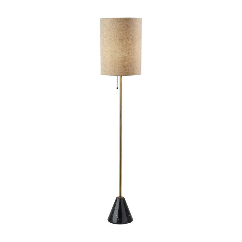Tucker Floor Lamp Antique Brass